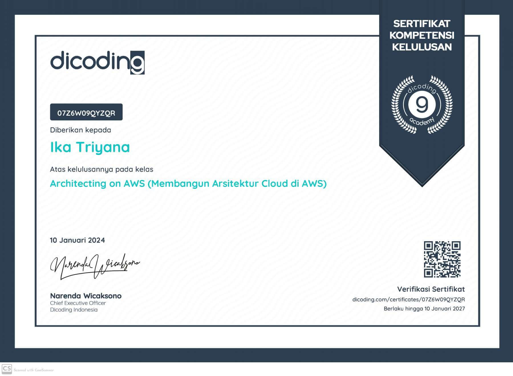 Certificate